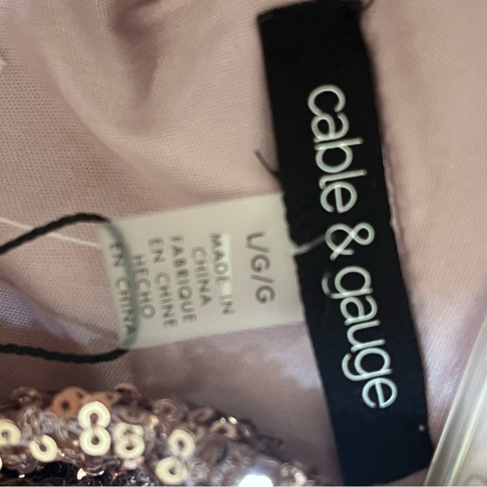 NWT Rose Gold Sequin Sleeveless Two Piece Set Evening Summer Dress Classic large - Picture 5 of 10